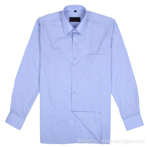 Polo Neck Long Sleeve Polyester Custom Work Shirt